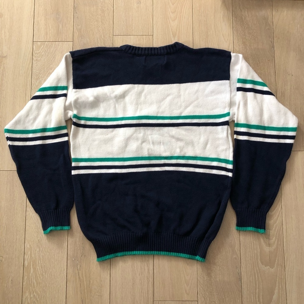 Vintage Cricketeer Sport Embroidered Crest Logo Sweater Size L Rowing Challenge - Picture 3 of 11